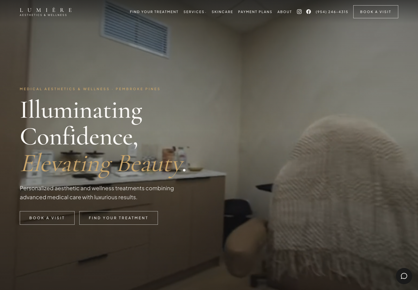 Lumière Aesthetics website