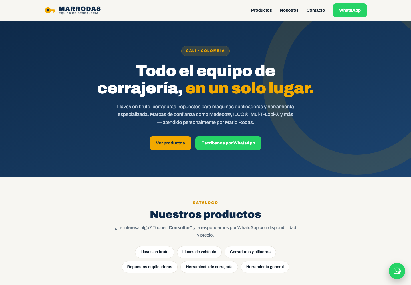 Marrodas catalog website