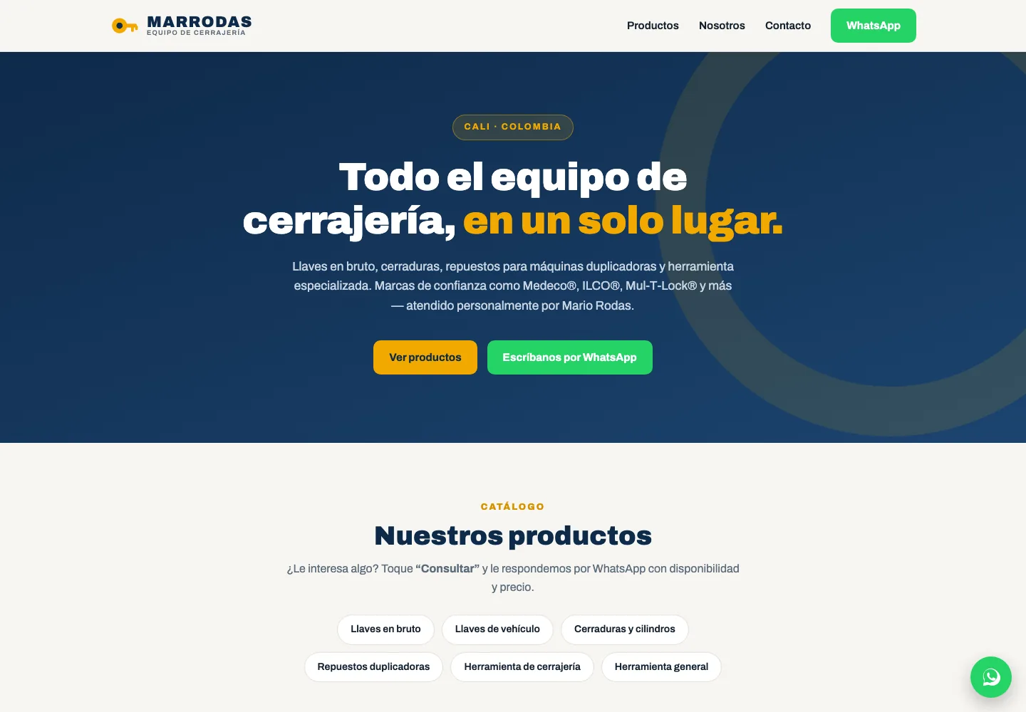 Marrodas catalog website