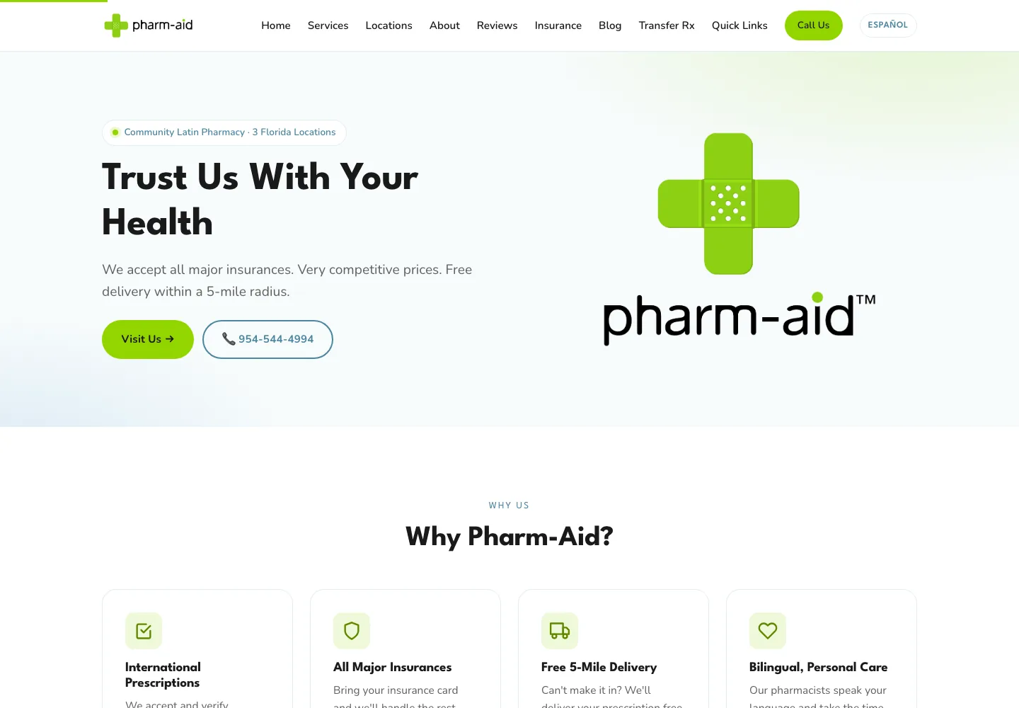 Pharm-Aid Pharmacy website